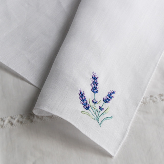 ラベンダー刺繍