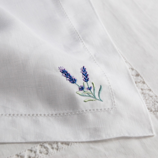 ラベンダー刺繍