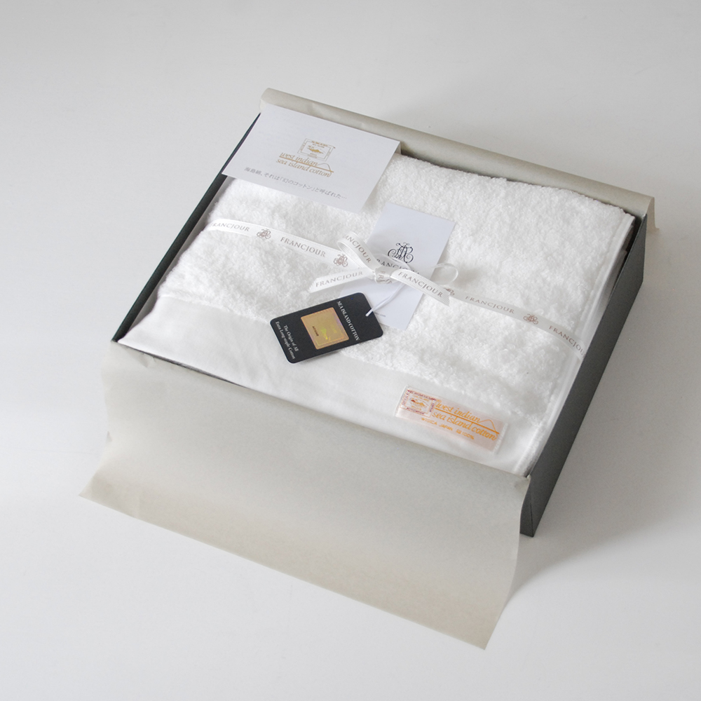 世界最高級コットンの西印度諸島産シーアイランドコットン（海島綿）で作られたタオルです