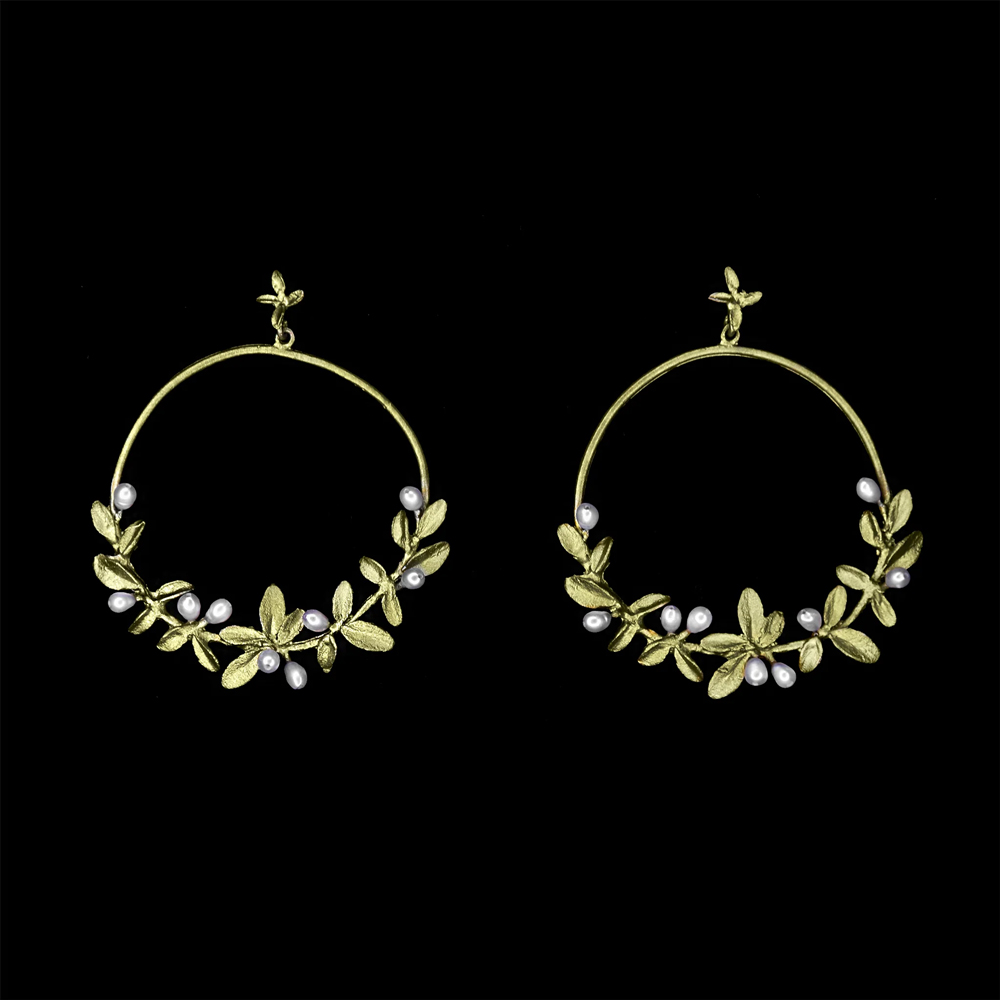 フラワータイム フープポストピアス / Michael Michaud