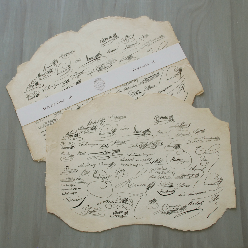 ペーパーランチョンマット 6枚セット Signatures 45×32 / MERCI LOUIS