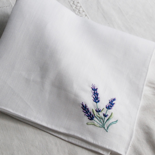 ラベンダー刺繍