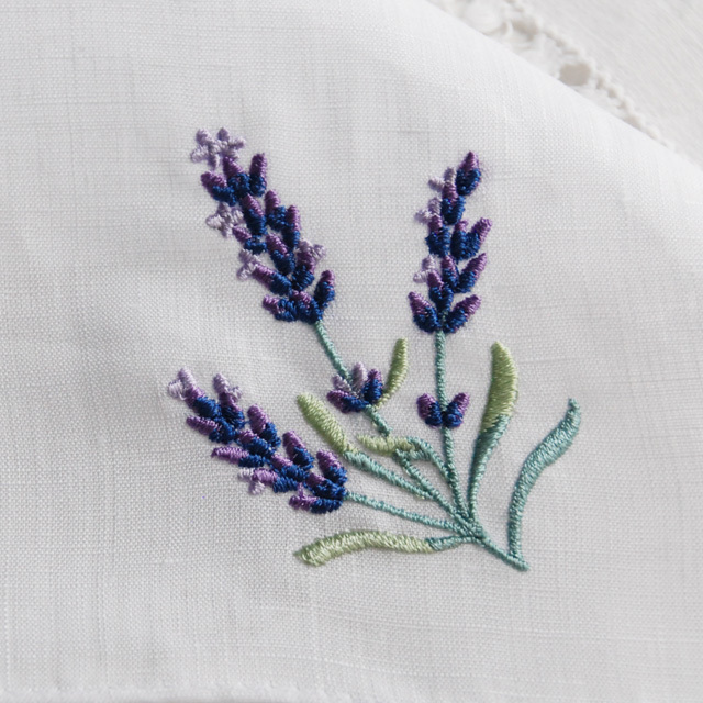 ラベンダー刺繍
