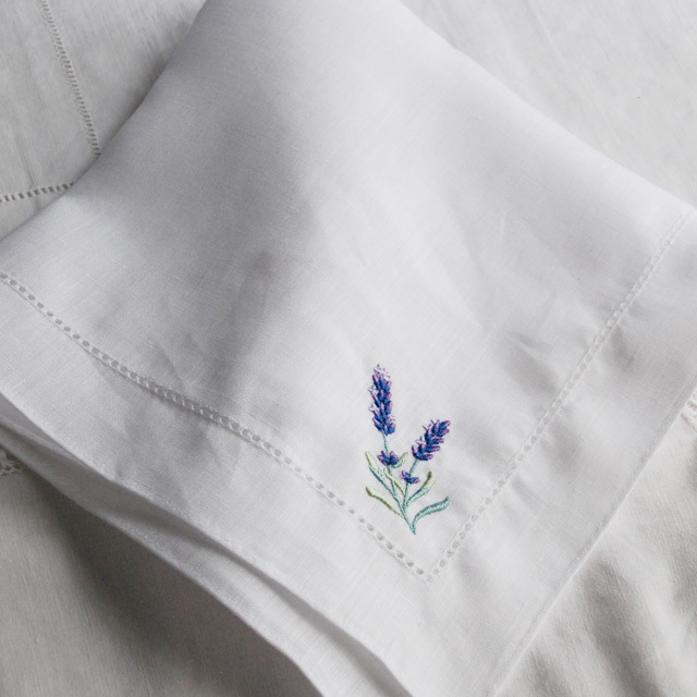 ラベンダー刺繍