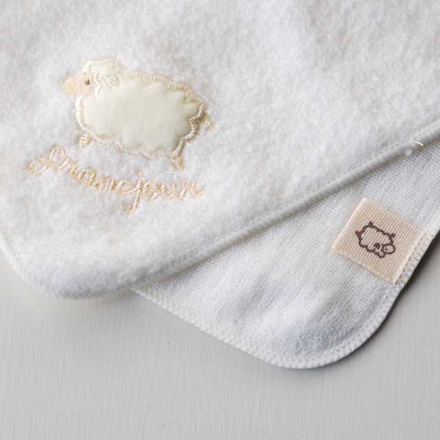 フランジュールのオリジナルベビーアイテム。優しい肌触りです。
