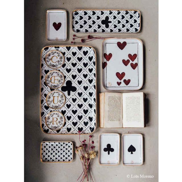 【Made in France】Gien スモールスクエアキャンディトレイセット Made in France】Gien スモールスクエアキャンディトレイセット