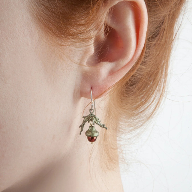 ドングリ ワイヤーピアス / Michael Michaud