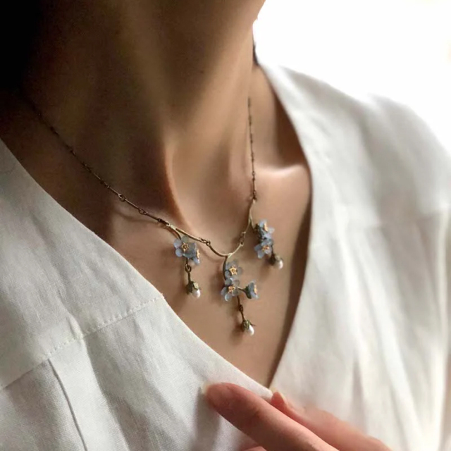 健康アクセサリー macha francjour フランジュール ｜ ワスレナグサ トリプルドロップチェーン