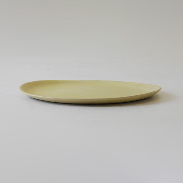 クリスチャンヌ　ペロション　ストーンウエア　　レモンイエロー　極美品　オーバル型 francjour ｜ クリスチャンヌ・ペロション Christiane Perrochon