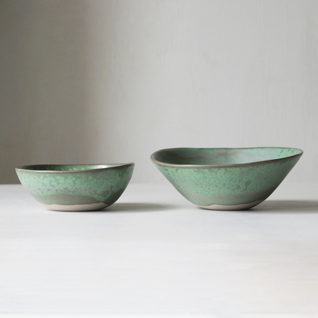 クリスチヤンヌ・ペロション　ボウル　22cm スモールボウル crystalized green / christiane perrochon ストーンウェア