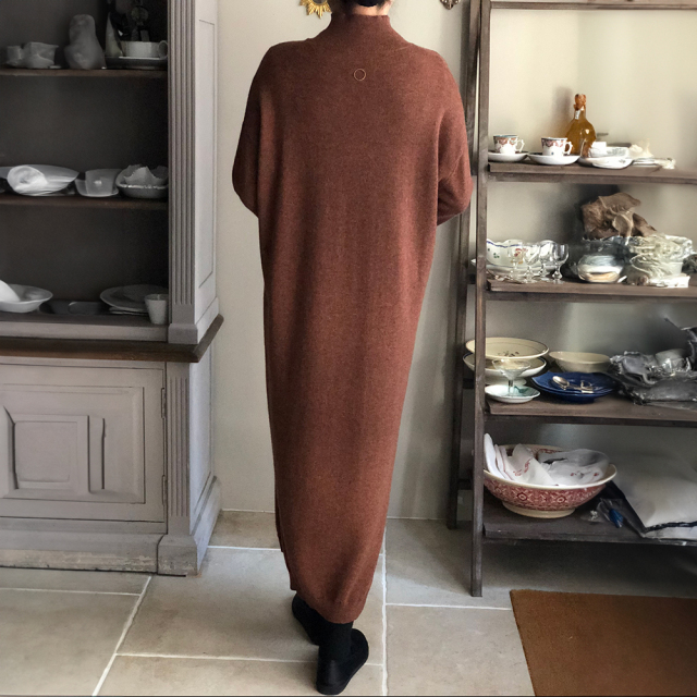 【美品】 プラージュ ウールカシミヤハイネックワンピース ニット プルオーバー francjour フランジュール ｜ オユーナ oyuna カシミヤ ハイネック