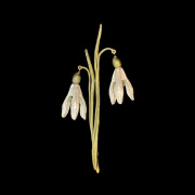 スノードロップ ブローチ ダブル / Michael Michaud