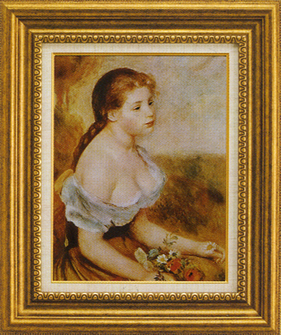 ルノアール【花持つ少女】F10