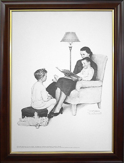 ノーマン・ロックウェル　ドローイング　【ママ、お話して】