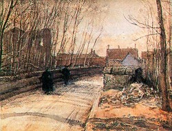 浅井忠【グレーの橋】