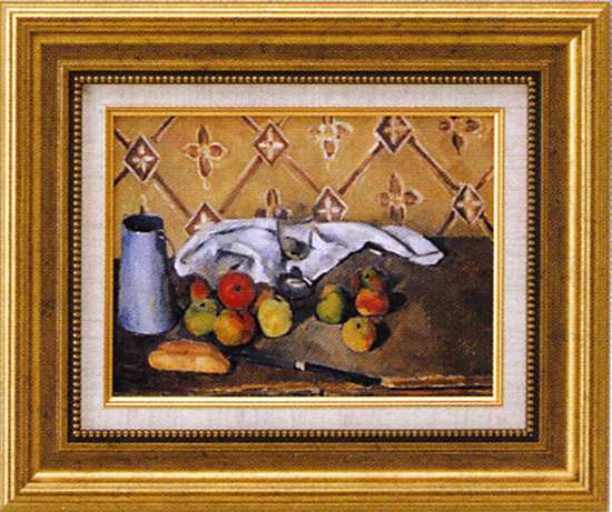 セザンヌ【果物、ナフキン、ミルク缶】