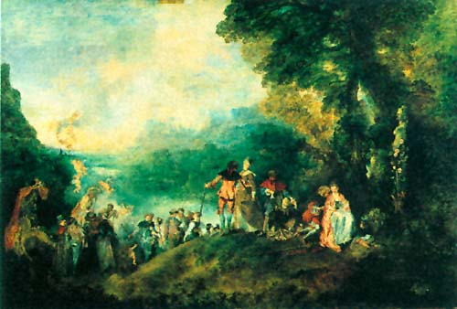 ヴァトー【シテール島での愛の巡礼】