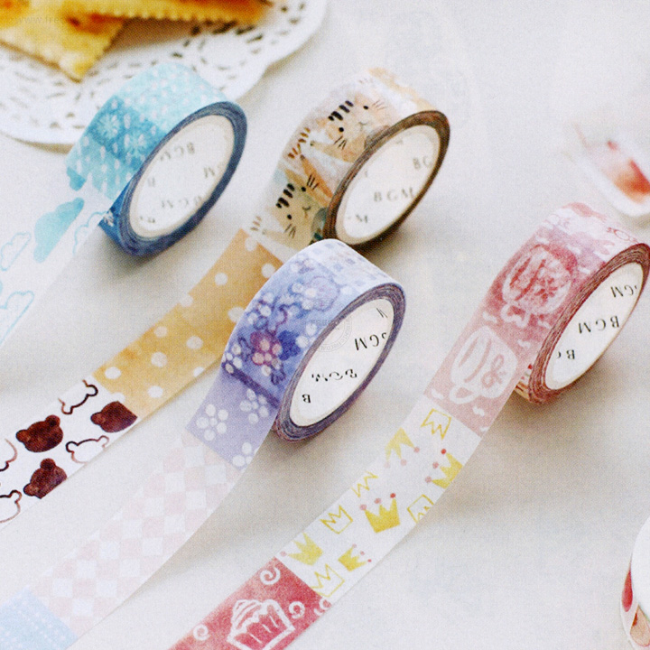 BGMマスキングテープ Life 15mm(BM-LA038~45)【ネコポスOK】