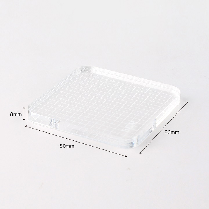 BGMクリアスタンプ用アクリルブロック・方眼L(BT-AB003)【ネコポスOK】