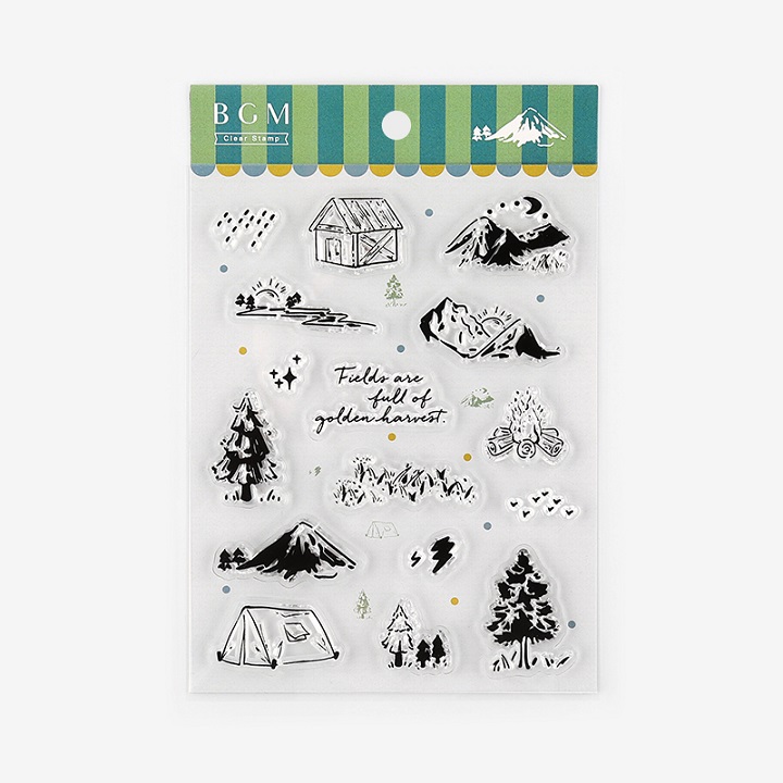 BGMクリアスタンプ キャンプ（BT-CS014）【ネコポスOK】