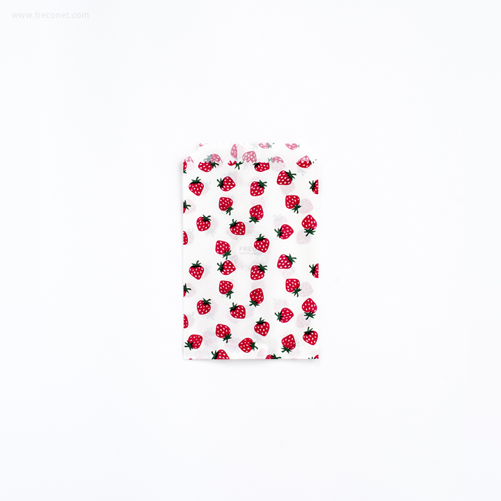 いちごの紙袋 S 10枚入【ネコポスOK】