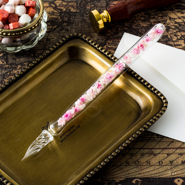 がらす工芸札幌 ガラスペン 花暦（東京ハイライト限定カラー） はるいろ 12mm軸 細字【宅急便配送】