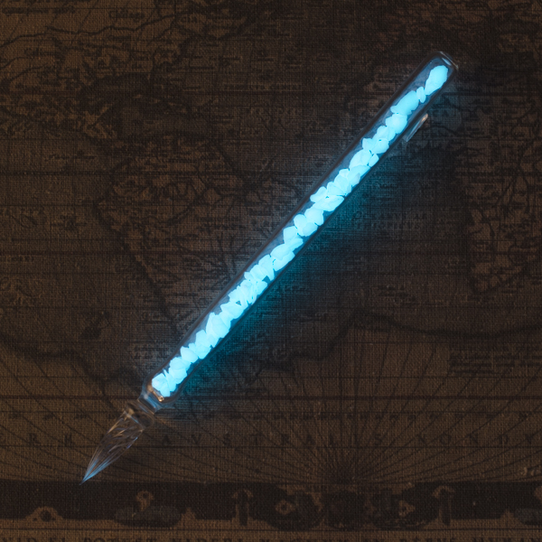 がらす工芸札幌×FRECOオリジナルガラスペン ルミナスストーン ブルー 12mm軸 細字【宅急便配送】