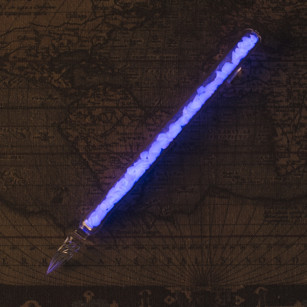 がらす工芸札幌×FRECOオリジナルガラスペン ルミナスストーン パープル 12mm軸 細字【宅急便配送】