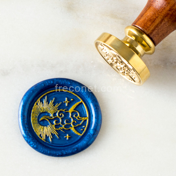 封蝋シーリングスタンプ 宙シリーズ 日夜 25mm【ネコポスOK】