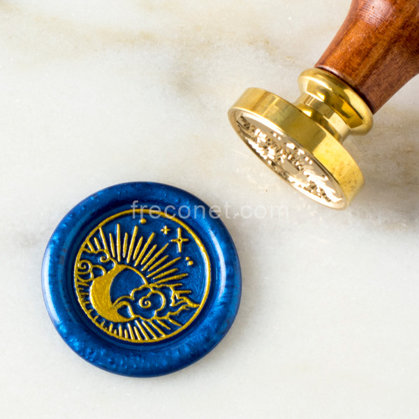 封蝋シーリングスタンプ 宙シリーズ 月灯りの夜 25mm【ネコポスOK】