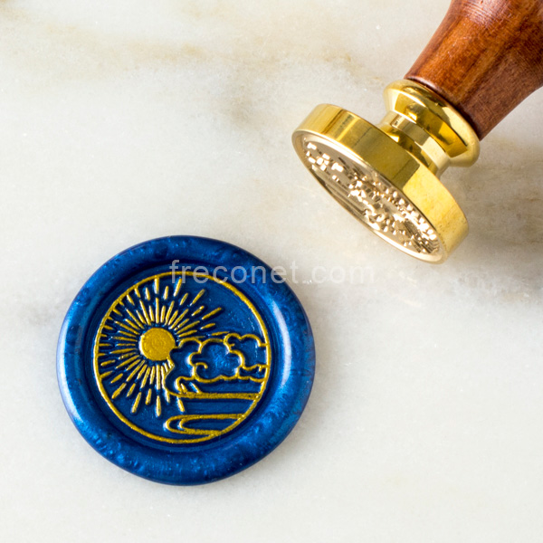 封蝋シーリングスタンプ 宙シリーズ 炎陽 25mm【ネコポスOK】