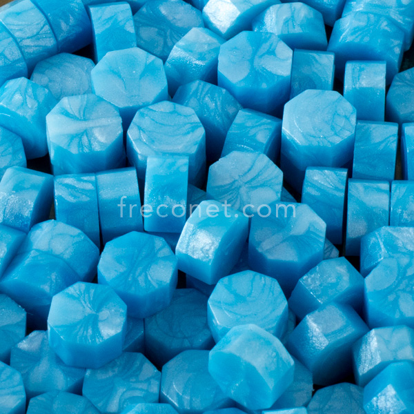 封蝋シーリングワックス スカイブルー 30g入り（100粒前後）【ネコポスOK】