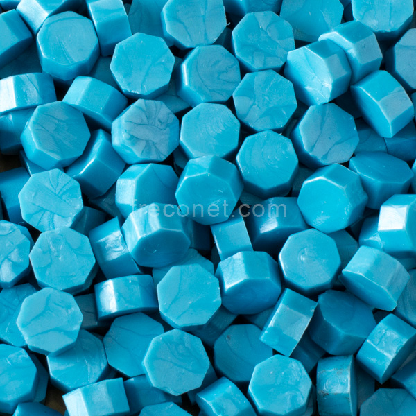 封蝋シーリングワックス サニーブルー 30g入り（100粒前後）【ネコポスOK】