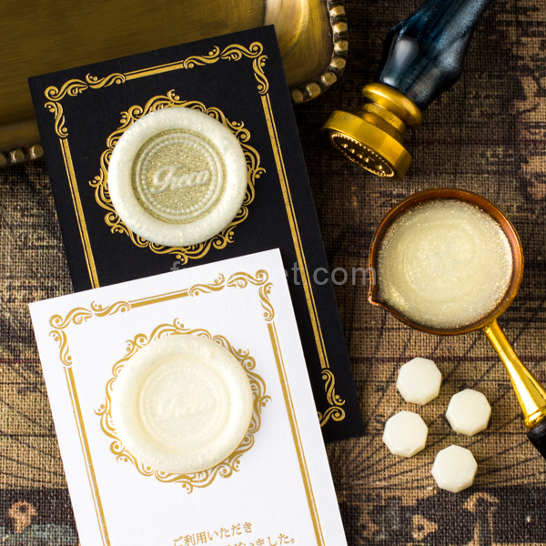 ≪フレコオリジナル≫封蝋シーリングワックス シャイニングゴールド 30g入り（100粒前後）【ネコポスOK】