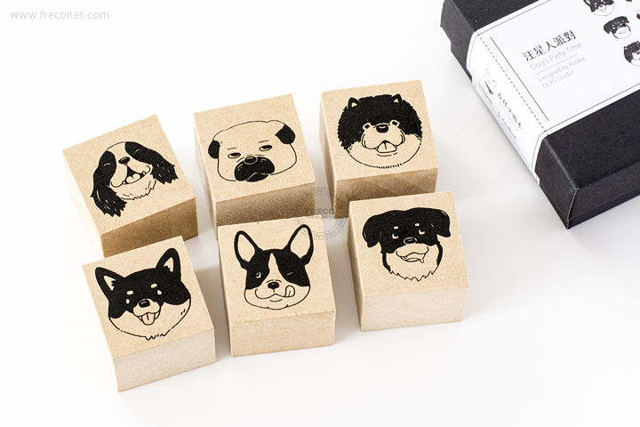 OURS 森林好朋友 スタンプセット 不機嫌犬と仲間たち【宅急便配送】