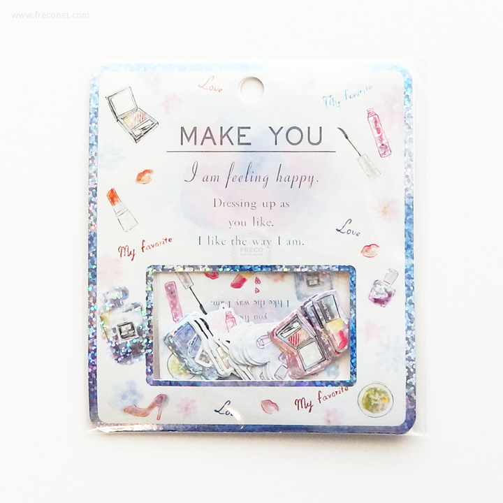 キラキラホログラムフレークシール MAKE YOU(04222)【ネコポスOK】