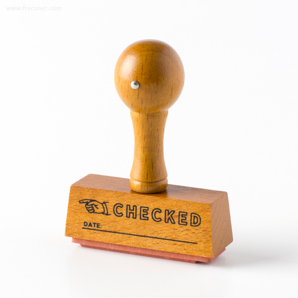 手帳スタンプ こどものかお ハンドルスタンプ CHECKED（1641-008）【ネコポスOK】