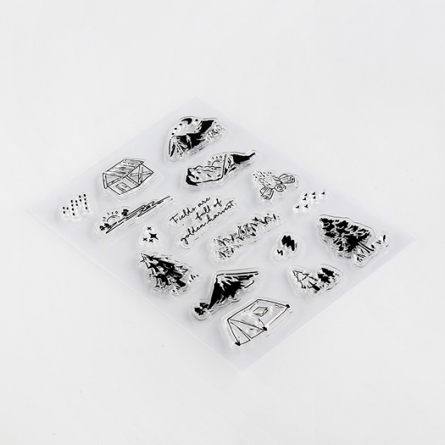 BGMクリアスタンプ キャンプ（BT-CS014）【ネコポスOK】