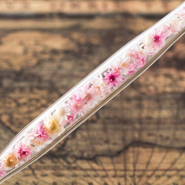がらす工芸札幌 ガラス軸Gペン 花暦(東京ハイライト限定カラー) はるいろ 15mm軸【宅急便配送】