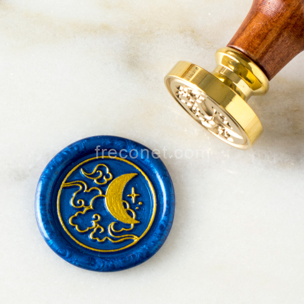 封蝋シーリングスタンプ 宙シリーズ 風月 25mm【ネコポスOK】