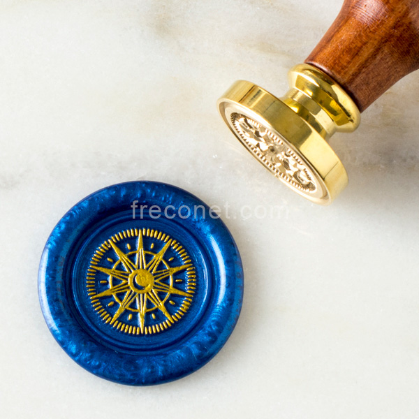 封蝋シーリングスタンプ 宙シリーズ 月のコンパス 25mm【ネコポスOK】