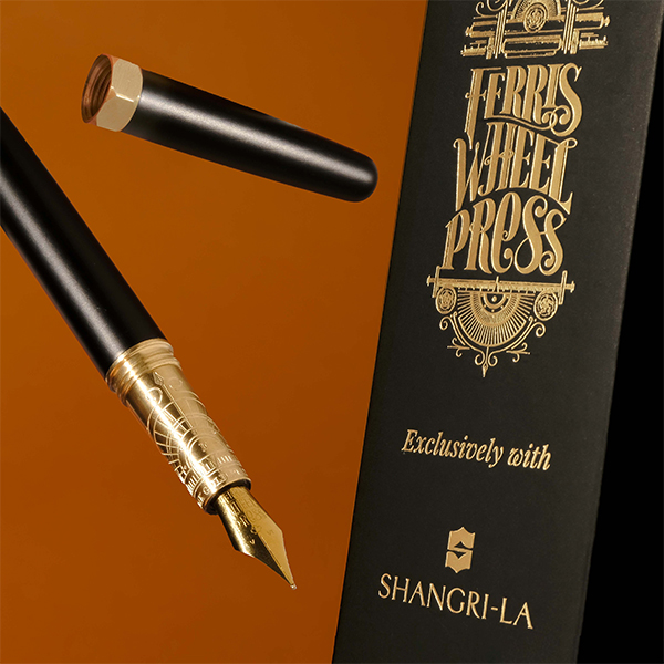 FERRIS WHEEL PRESS/フェリス ホイール プレス 万年筆 ブラッシュ 14Kゴールドメッキスチールニブ F シャングリラホテルコラボレーションモデル 【宅急便配送】