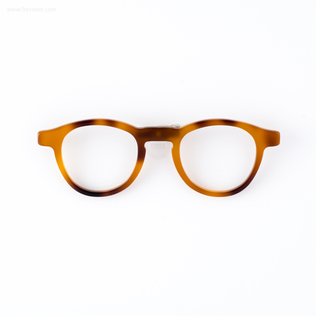 メガネのブローチ あめいろ【ネコポスOK】