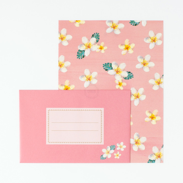 ルアナレターセット プルメリア（LNLS01-PK）【ネコポスOK】