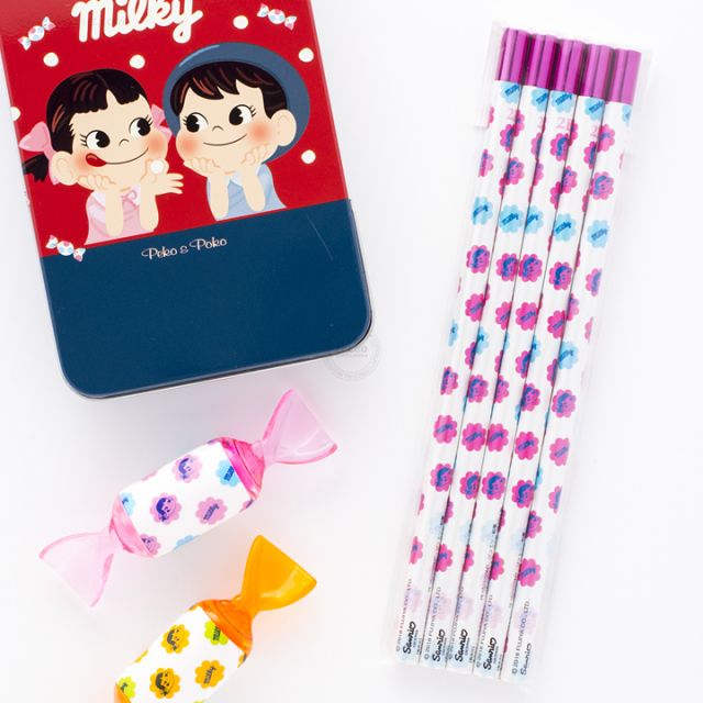 不二家ミルキー鉛筆 2B 5本入り【ネコポスOK】