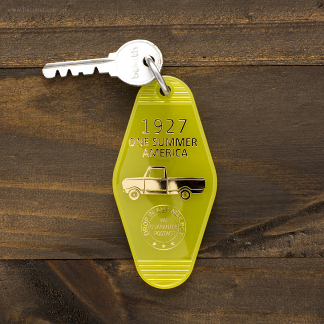 モーテルキーリング イエロー【ネコポスOK】