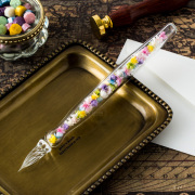 がらす工芸札幌 ガラスペン 花暦 はるかぜ 15mm軸 細字【宅急便配送】