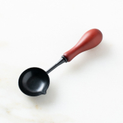 封蝋シーリングワックス溶融用スプーン きれいに取れるタイプ アンティークレッド/ショート【ネコポスOK】