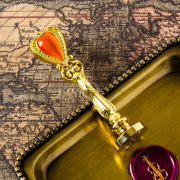 封蝋シーリングスタンプ用ハンドル 魔法の杖 ゴールド【ネコポスOK】