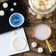 ≪フレコオリジナル≫封蝋シーリングワックス シャイニングブルー 30g入り（100粒前後）【ネコポスOK】